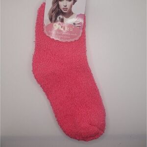 𝅺soft pink fleece socks capri socks